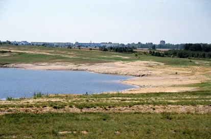 Bockwitzer See in Flutung - Braunkohletagebau Borna-Ost (Foto: K. Jenemann, Archiv Naturschutz LfULG)