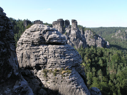 Sächsische Schweiz bei Rathen (Foto: H. Blischke, Archiv Naturschutz LfULG)